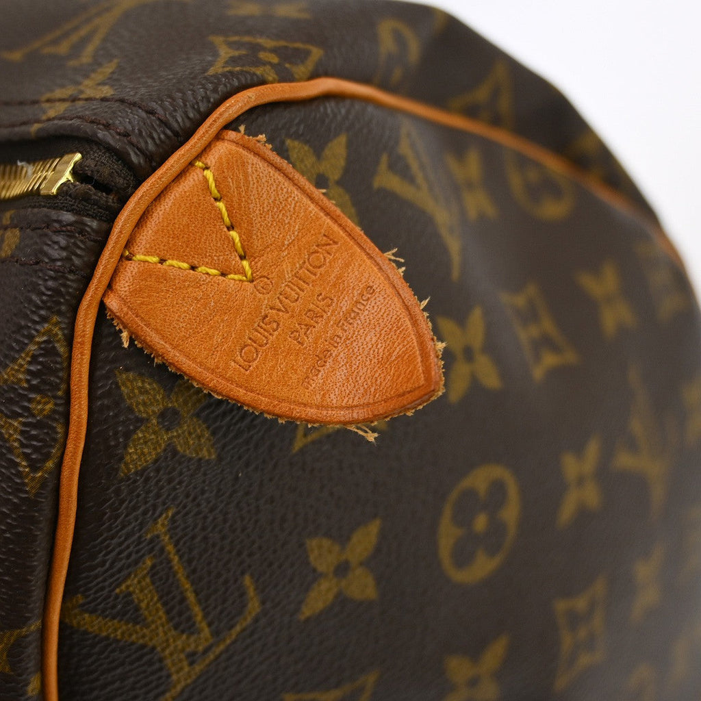 Louis Vuitton Speedy Handbag Monogram Canvas Brown Canvas Handbag ( )
