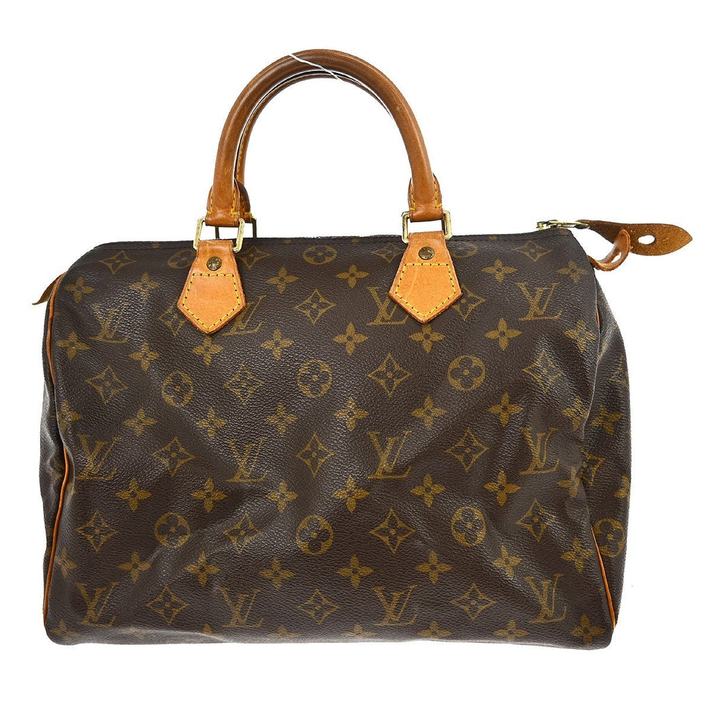 Louis Vuitton Speedy Handbag Monogram Canvas Brown Canvas Handbag ( )