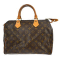 Louis Vuitton Speedy Handbag Monogram Canvas Brown Canvas Handbag ( )