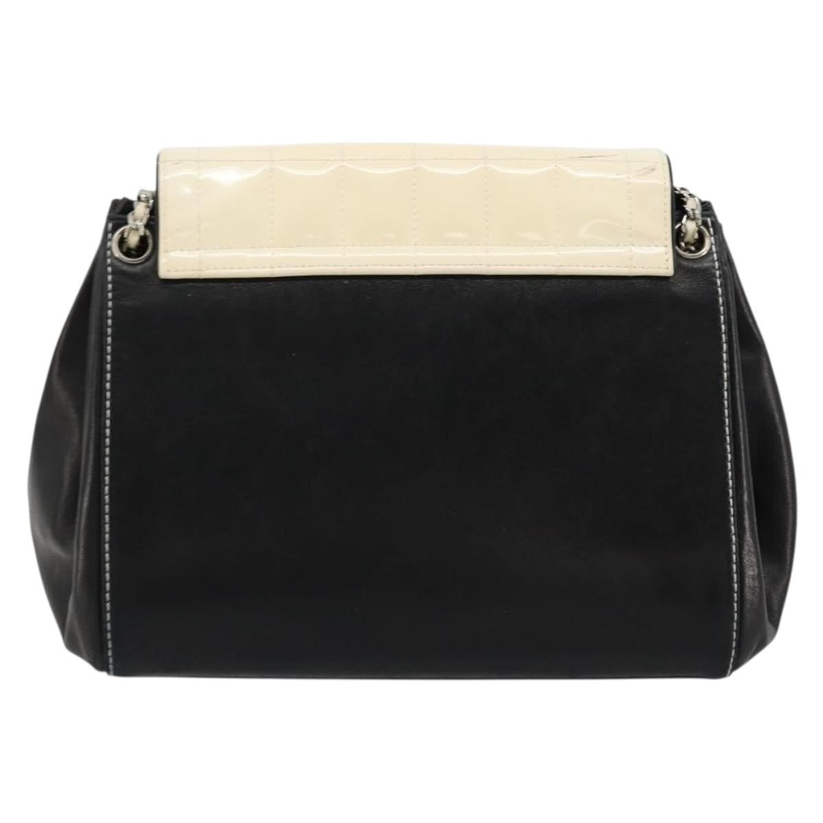 Chanel Chocolate Bar Accordion Reissue Flap Bag Quilted Lambskin Black Leather Handbag ( )
