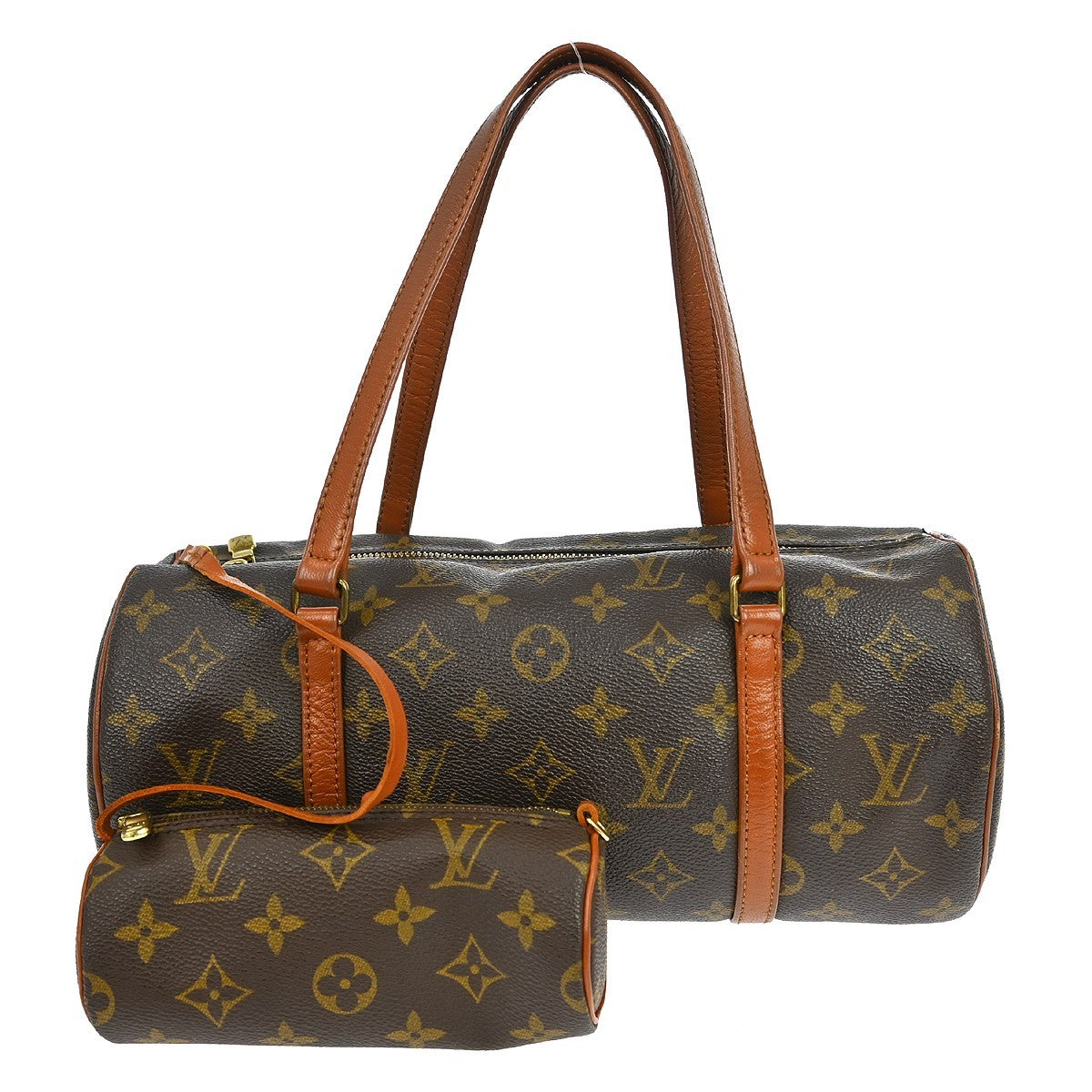 Louis Vuitton Papillon Handbag Monogram Canvas Brown Canvas Handbag ( )