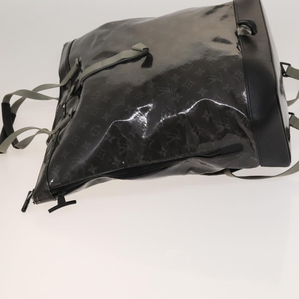 Louis Vuitton Zipped Tote Limited Edition Monogram Eclipse Glaze Canvas Black Canvas Backpack Bag (Authentic  )