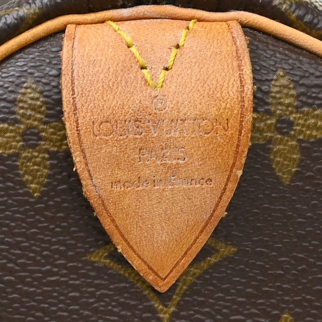Louis Vuitton Speedy Handbag Monogram Canvas Brown Canvas Handbag ( )