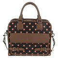 Loewe Cruz Bag Printed Leather Brown Leather Handbag (Authentic  )