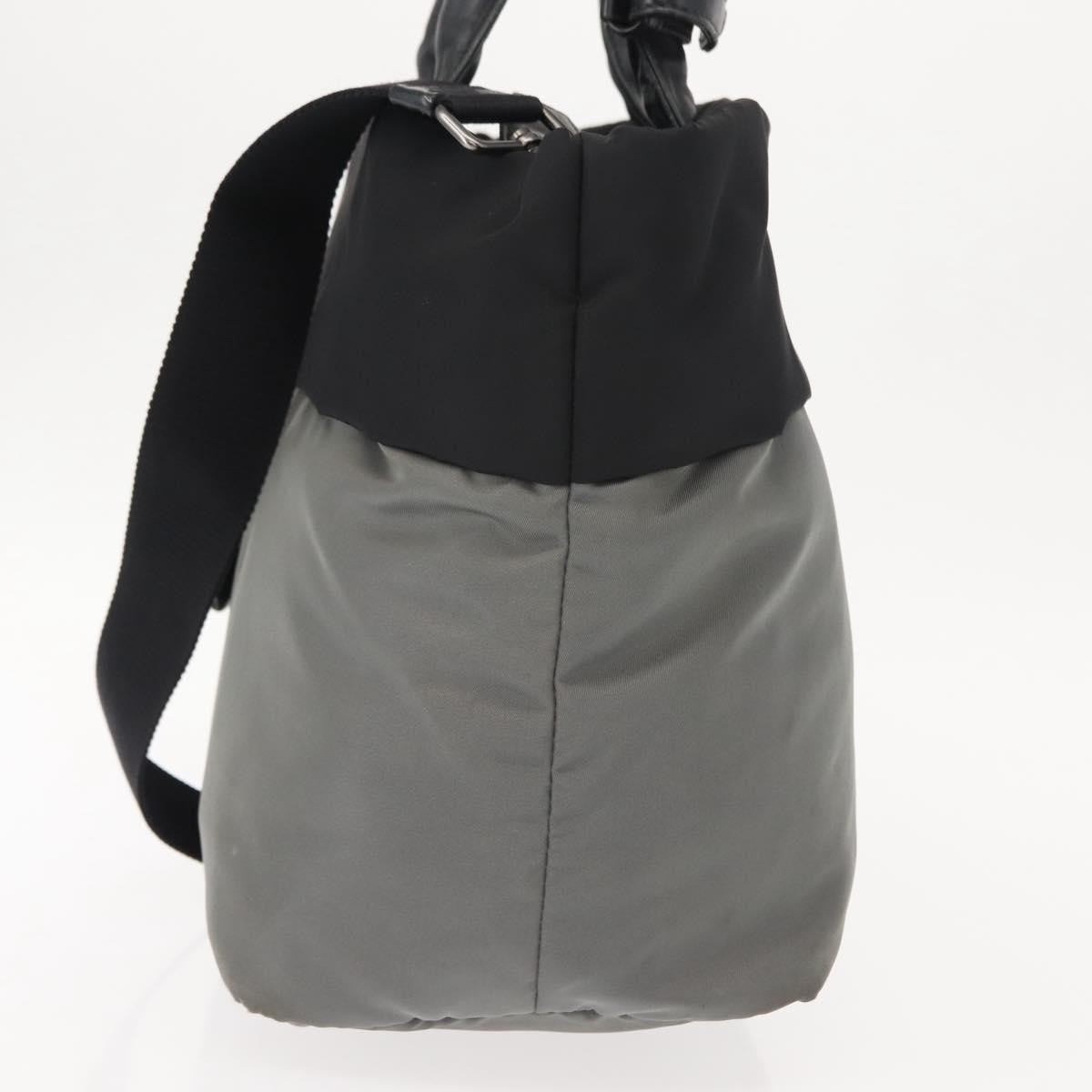 Prada Convertible Double Tote Tessuto Black Nylon Handbag (Authentic  )