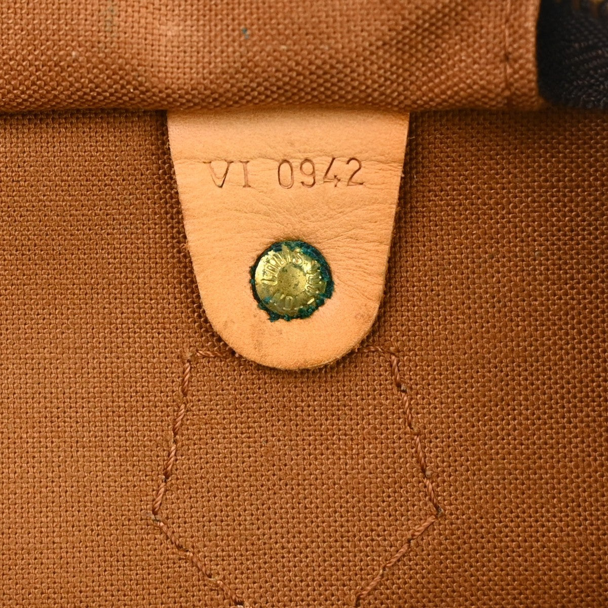Louis Vuitton Speedy Handbag Monogram Canvas Brown Canvas Handbag ( )