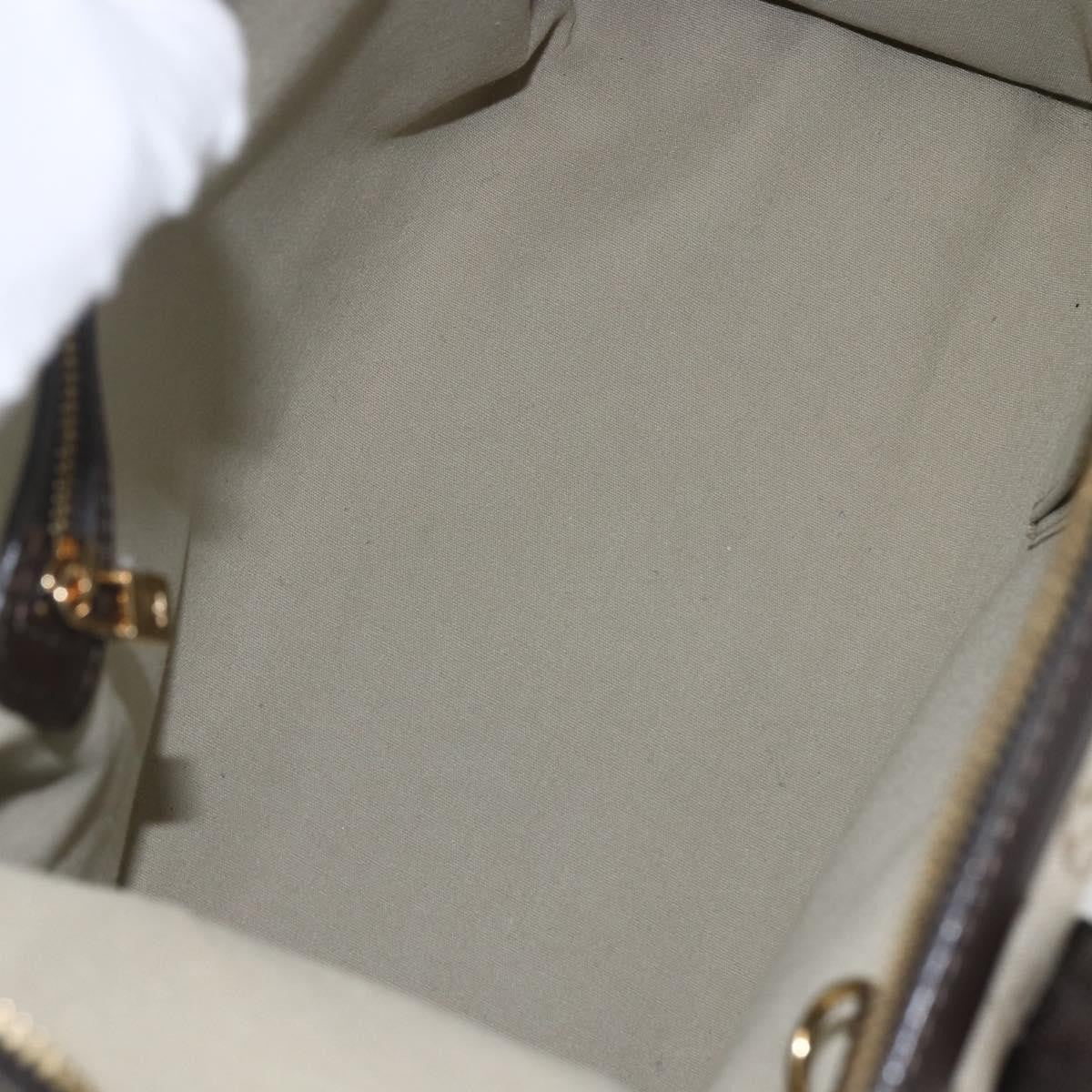 Louis Vuitton Josephine Handbag Mini Lin Khaki Canvas Handbag (Authentic  )