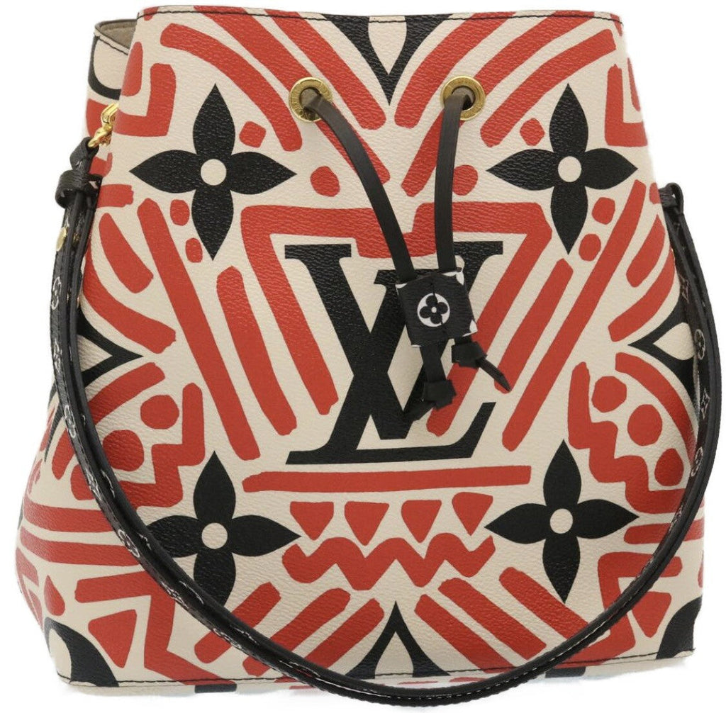 Louis Vuitton Neonoe Handbag Limited Edition Crafty Monogram Giant Red Canvas Bag (Authentic  )