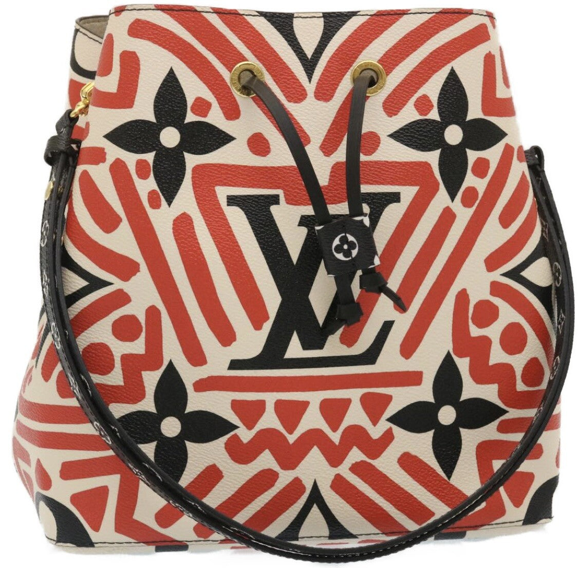 Louis Vuitton Neonoe Handbag Limited Edition Crafty Monogram Giant Red Canvas Bag (Authentic  )