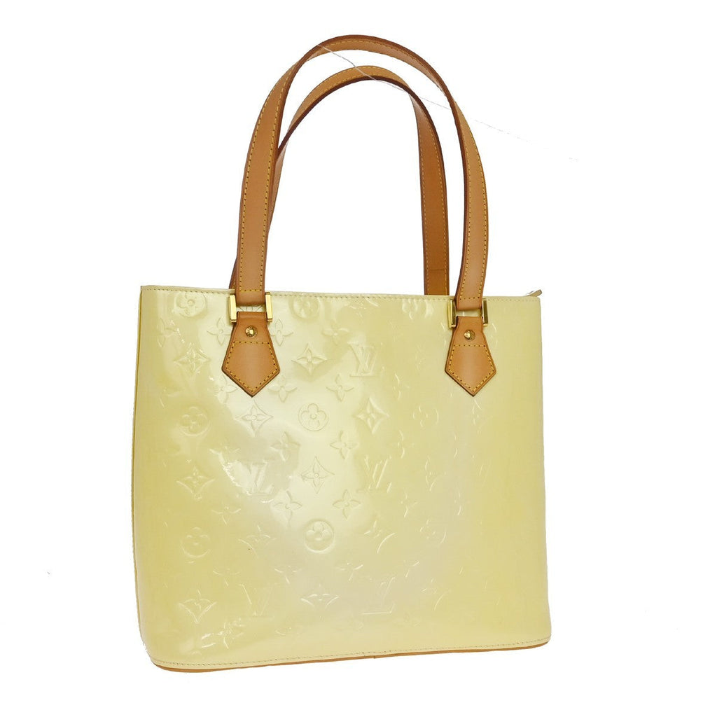 Louis Vuitton Houston Handbag Monogram Vernis Yellow Patent_Leather Handbag ( )