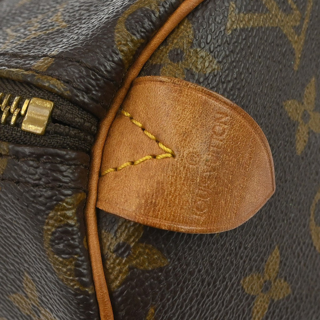 Louis Vuitton Speedy Handbag Monogram Canvas Brown Canvas Handbag ( )