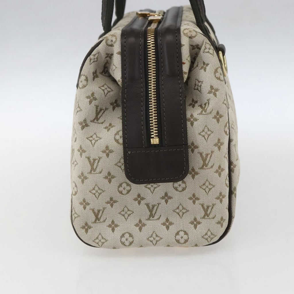 Louis Vuitton Josephine Handbag Mini Lin Khaki Canvas Handbag (Authentic  )