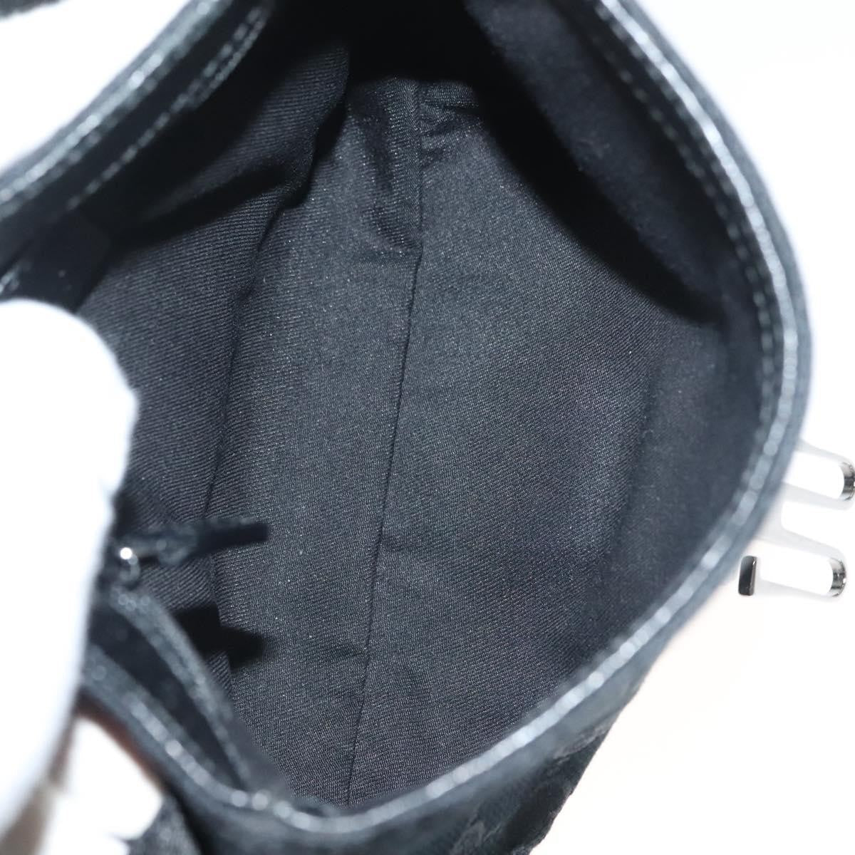 Gucci Buckle Belt Bag Gg Canvas Black Canvas Bag (Authentic  )