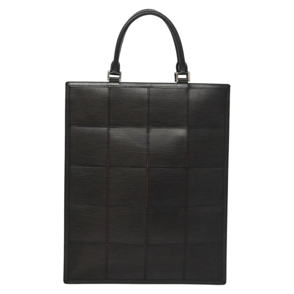 Louis Vuitton Epi Stretch Silver Fizz Handbag Epi Stretch Black Leather Handbag (Authentic  )