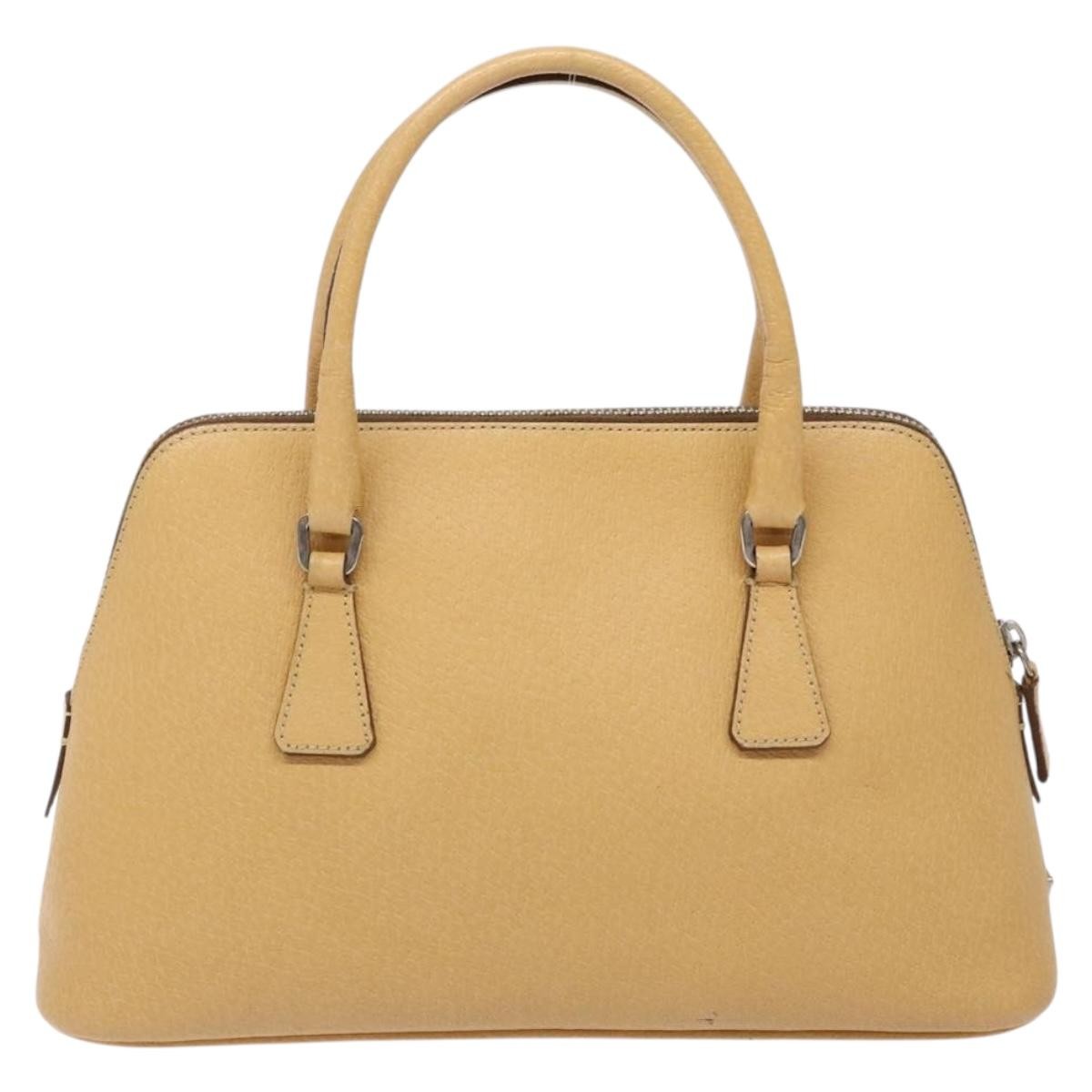 Prada Cuir Promenade Bag Saffiano Leather Beige Leather Handbag (Authentic  )