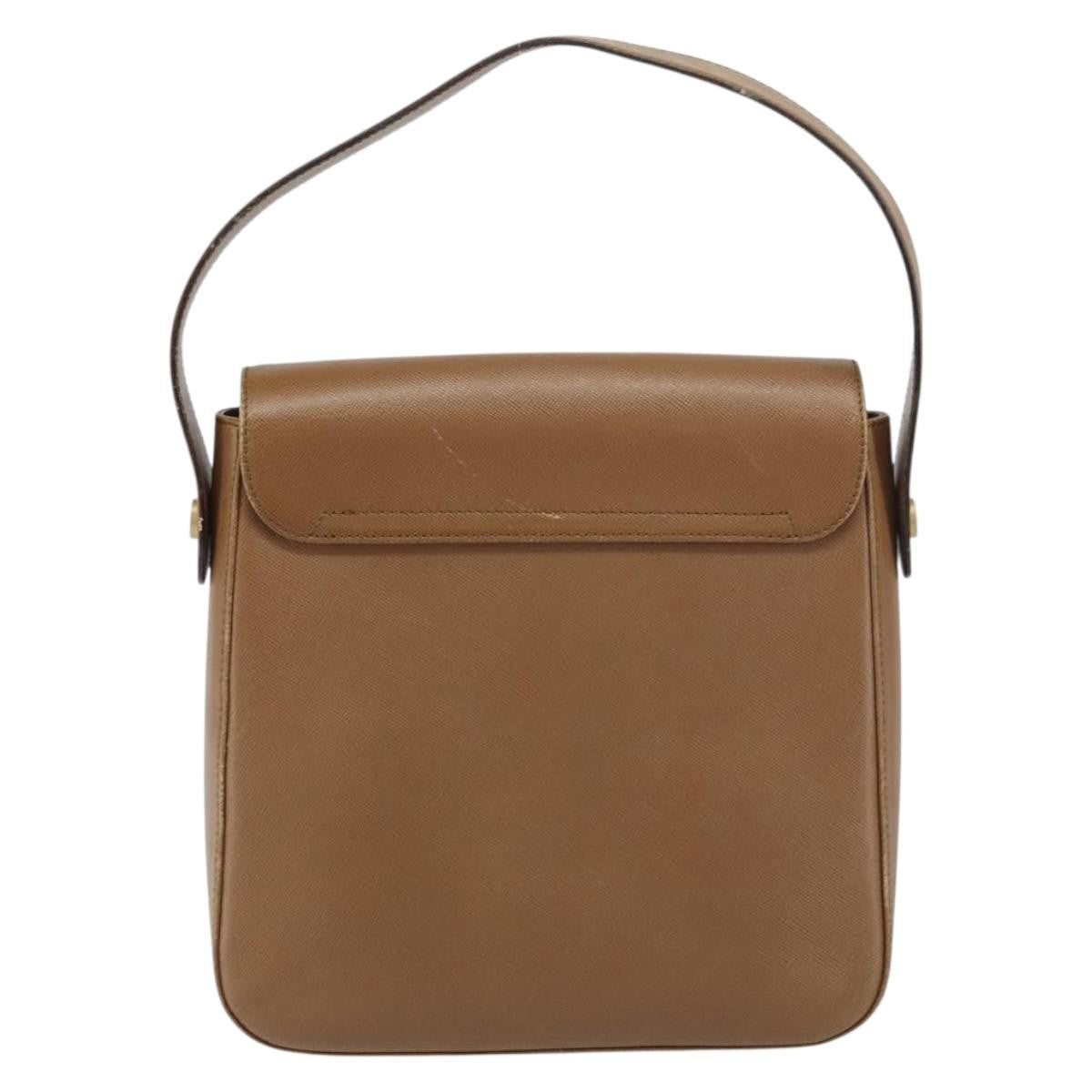 Salvatore Ferragamo Vintage Handbag Leather Brown Leather Handbag (Authentic  )