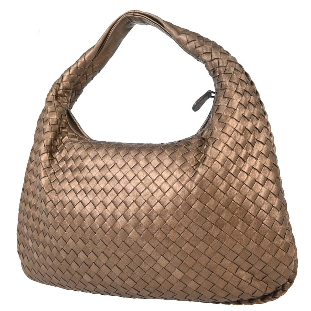Bottega Veneta Intrecciato Handbag Leather Metallic Leather Handbag ( )