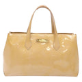 Louis Vuitton Wilshire Handbag Monogram Vernis Beige Patent_Leather Bag (Authentic  )