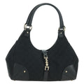 Gucci Vintage Jackie Shoulder Bag Canvas And Leather Black Canvas Handbag ( )