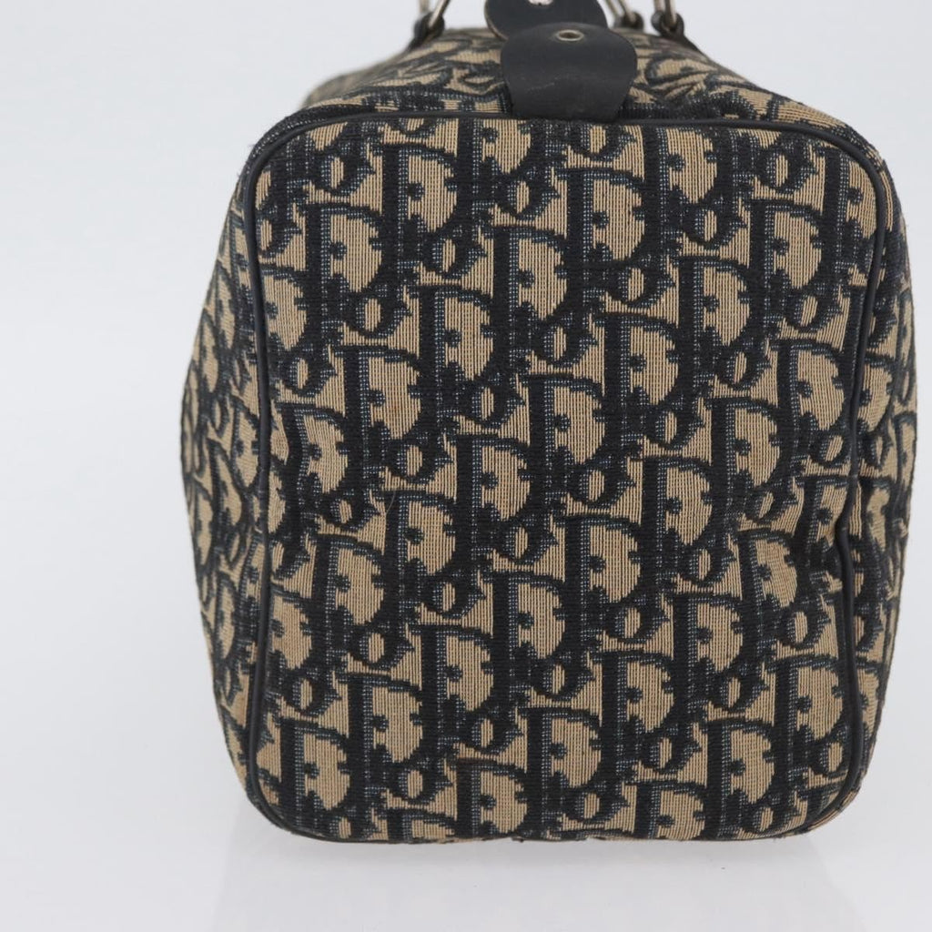 Christian Dior Vintage Trotter Boston Bag Canvas Navy Canvas Handbag ( )