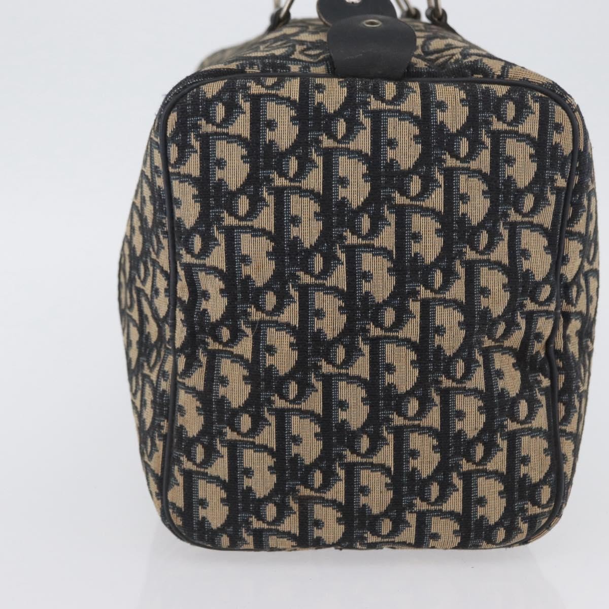 Christian Dior Vintage Trotter Boston Bag Canvas Navy Canvas Handbag ( )