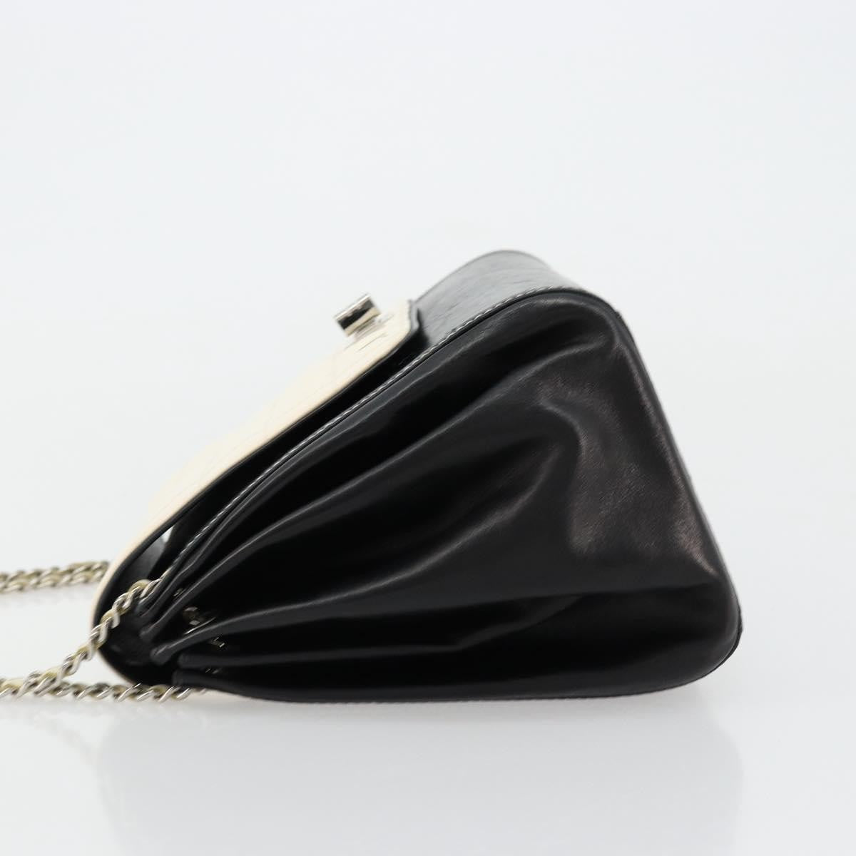 Chanel Chocolate Bar Accordion Reissue Flap Bag Quilted Lambskin Black Leather Handbag ( )