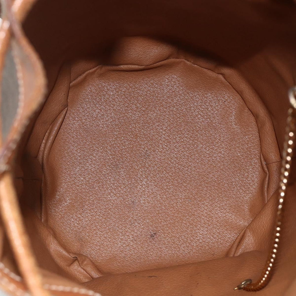 Celine Vintage Macadam Backpack Canvas And Leather Brown Canvas Backpack Bag ( )