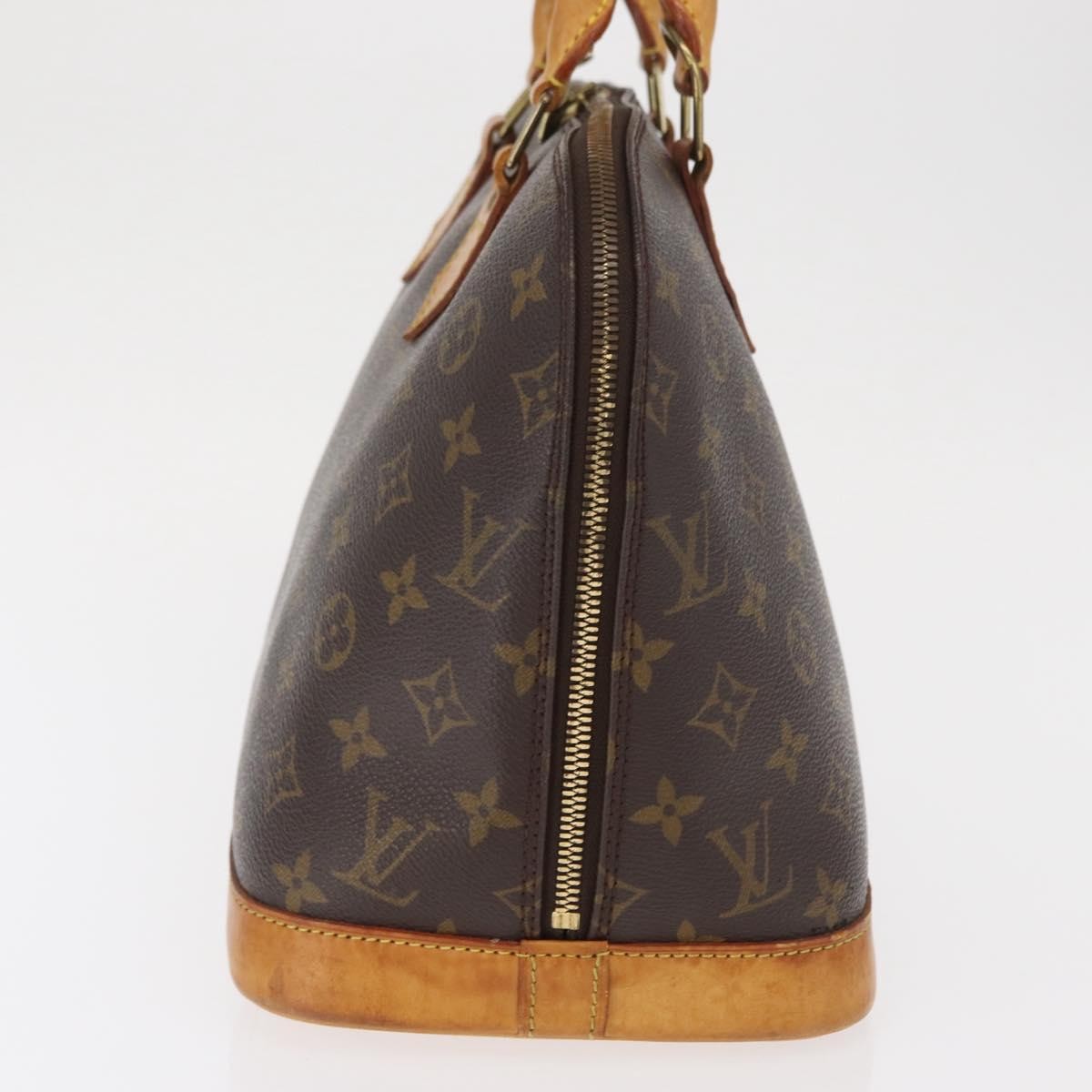 Louis Vuitton Alma Handbag Monogram Canvas Brown Canvas Handbag (Authentic  )