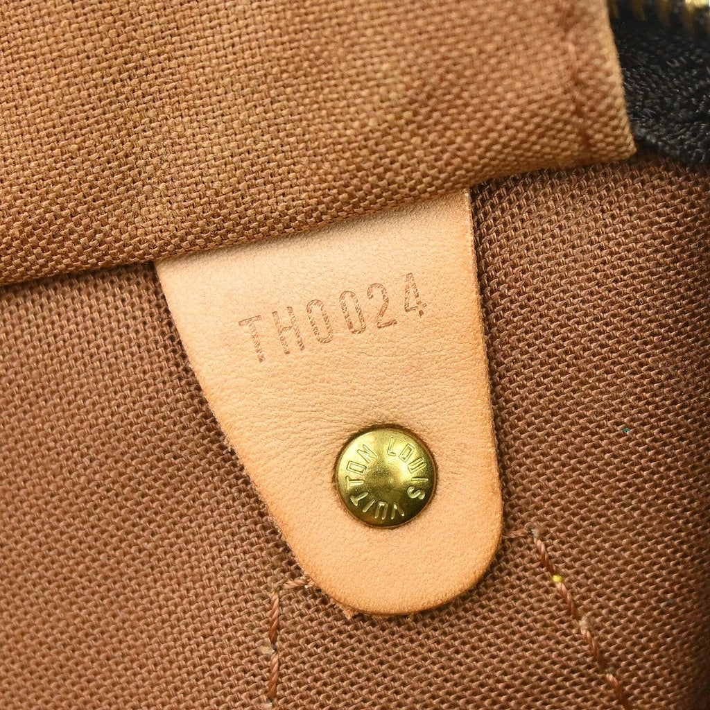 Louis Vuitton Speedy Handbag Monogram Canvas Brown Canvas Handbag ( )