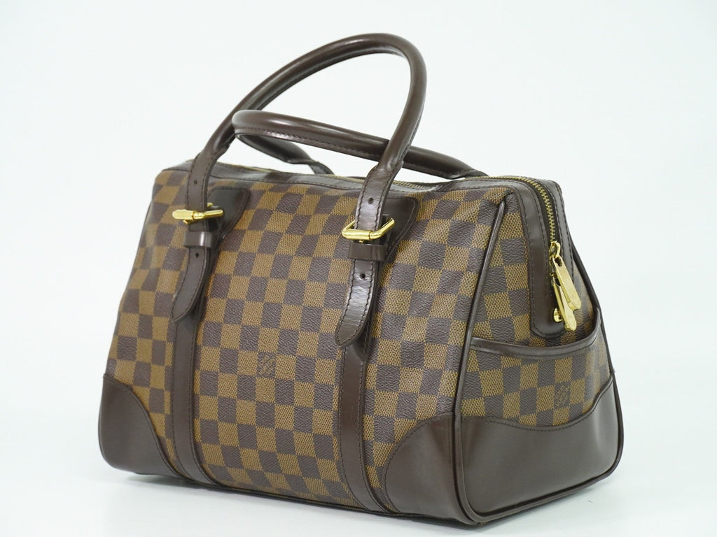 Louis Vuitton Berkeley Handbag Damier Brown Canvas Handbag (Authentic  )