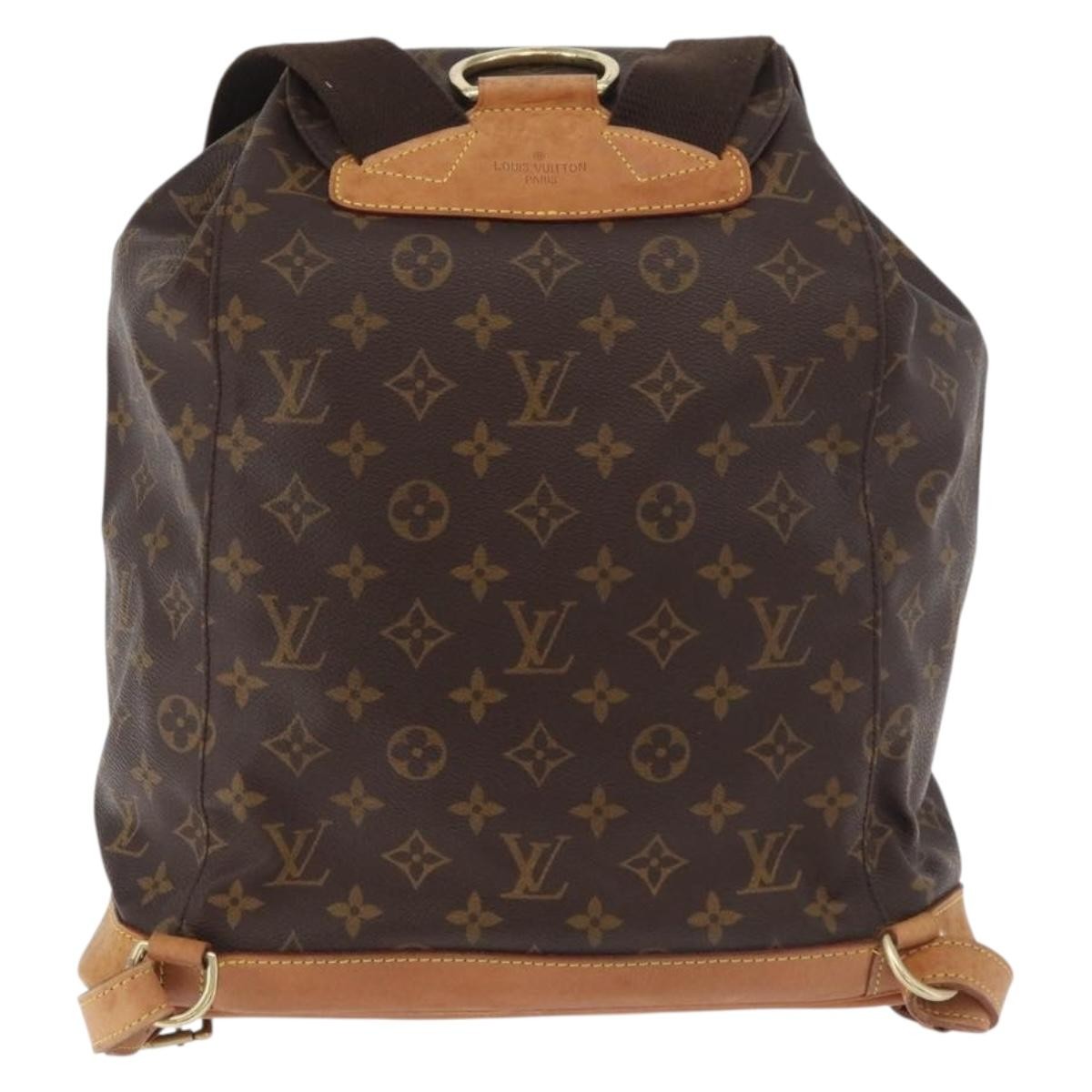 Louis Vuitton Vintage Montsouris Backpack Monogram Canvas Brown Canvas Backpack Bag ( )