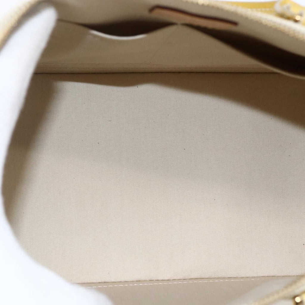 Louis Vuitton Alma Handbag Monogram Vernis Beige Patent_Leather Handbag (Authentic  )
