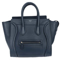 Celine Luggage Bag Grainy Leather Navy Leather Handbag ( )