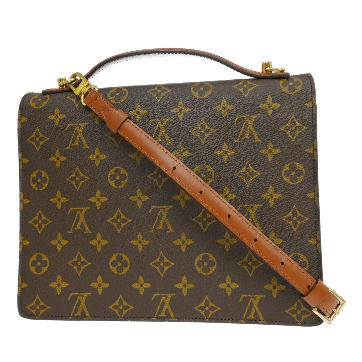 Louis Vuitton Monceau Handbag Monogram Canvas Brown Canvas Handbag ( )