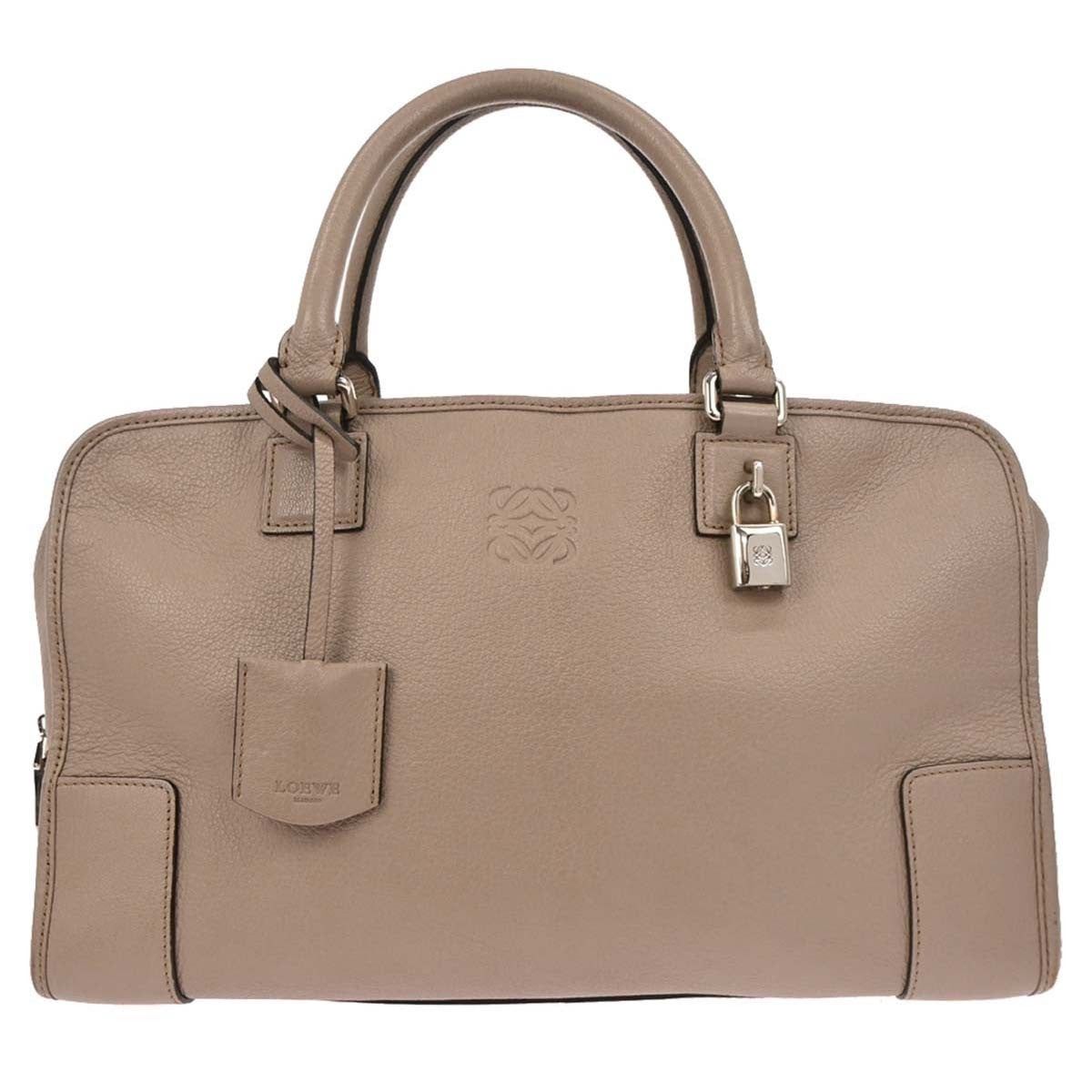 Loewe Amazona Bag Leather Beige Leather Handbag (Authentic  )