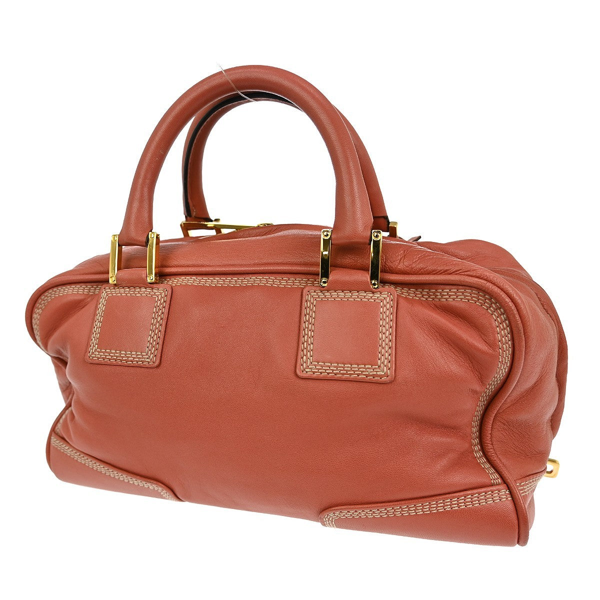 Loewe Amazona Bag Leather Pink Leather Handbag ( )
