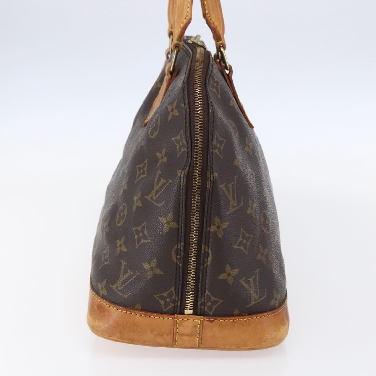 Louis Vuitton Vintage Alma Handbag Monogram Canvas Brown Canvas Handbag (Authentic  )