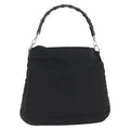 Gucci Vintage Bamboo Handle Bag Nylon Black Nylon Handbag ( )