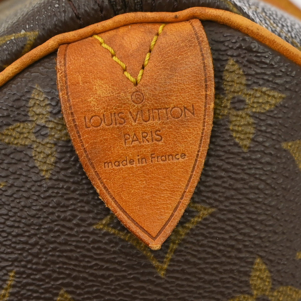 Louis Vuitton Speedy Handbag Monogram Canvas Brown Canvas Handbag ( )