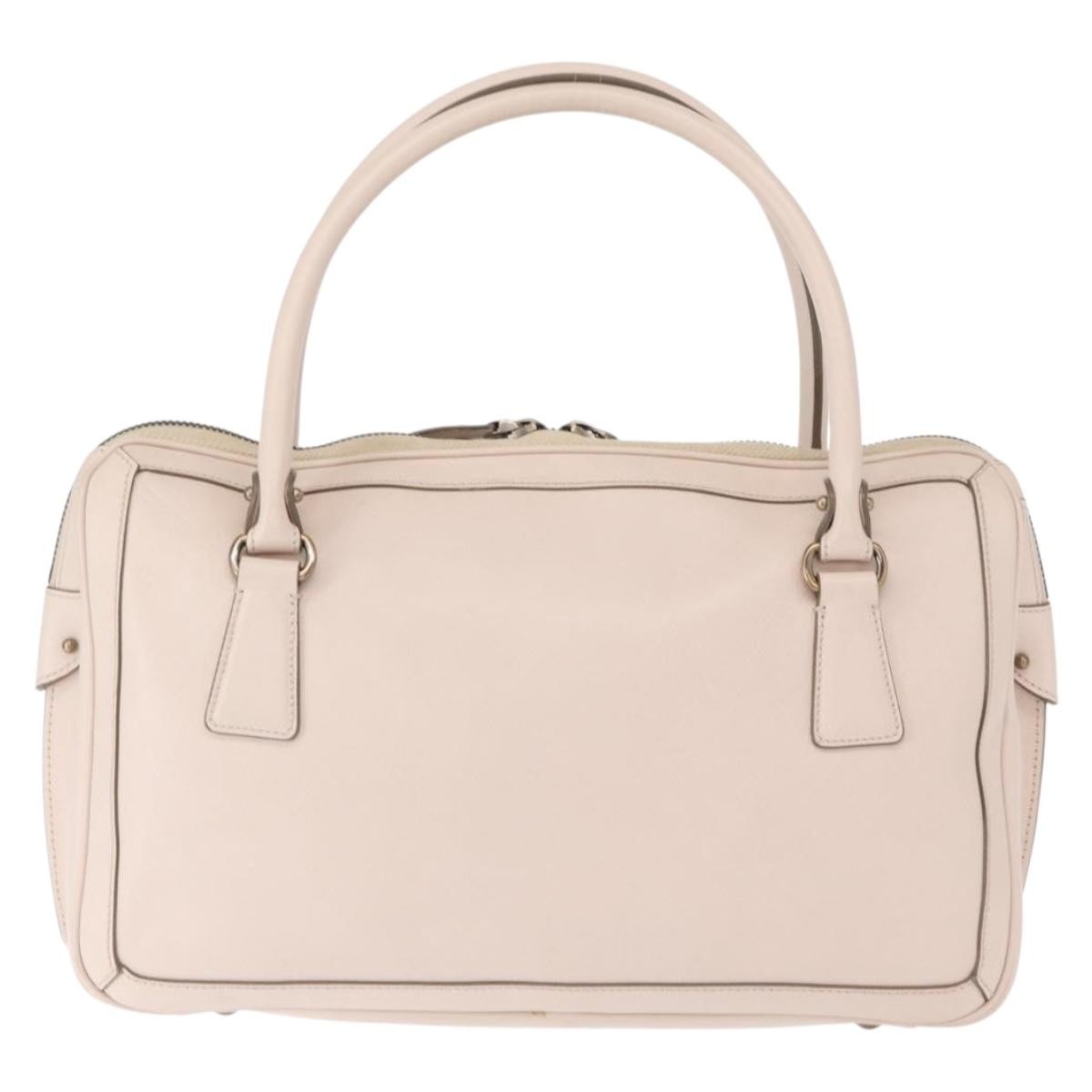 Salvatore Ferragamo Gancini Handbag Leather Pink Leather Handbag (Authentic  )