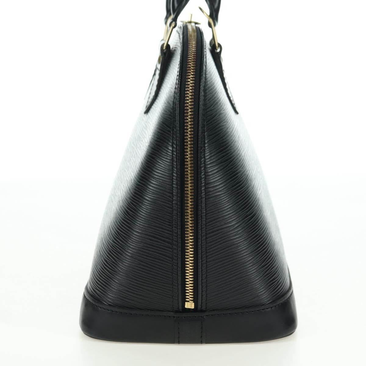 Louis Vuitton Alma Handbag Epi Leather Black Leather Handbag (Authentic  )