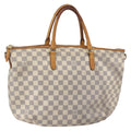 Louis Vuitton Riviera Handbag Damier White Canvas Handbag (Authentic  )