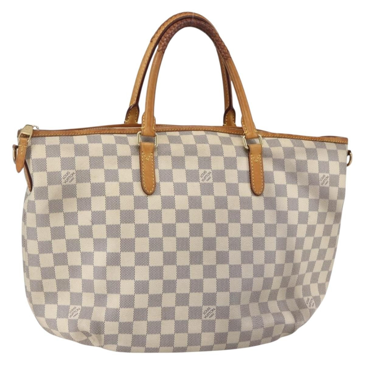 Louis Vuitton Riviera Handbag Damier White Canvas Handbag (Authentic  )