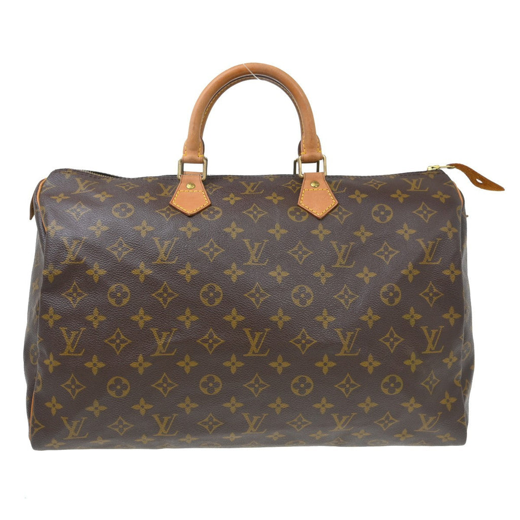 Louis Vuitton Speedy Handbag Monogram Canvas Brown Canvas Handbag ( )