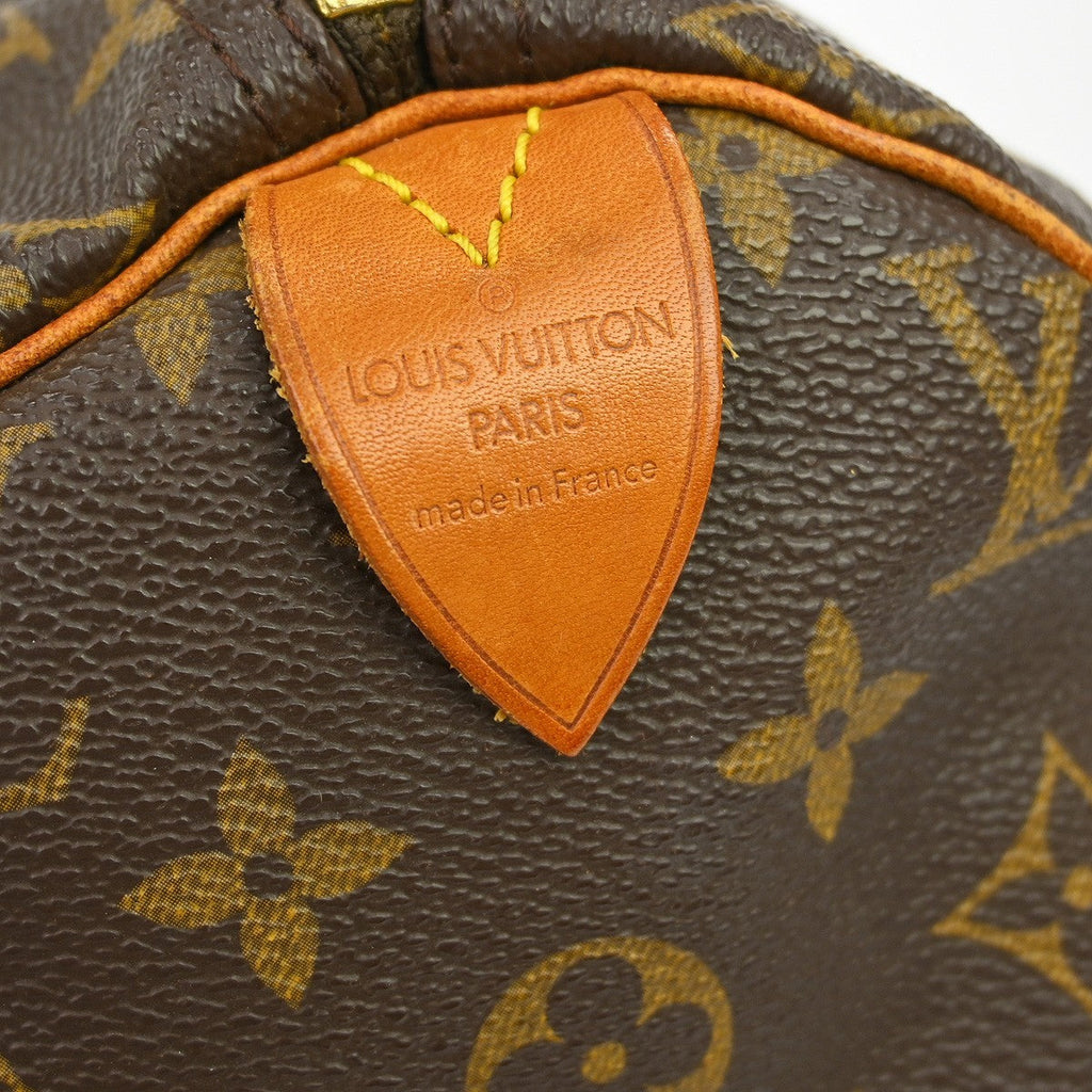 Louis Vuitton Speedy Handbag Monogram Canvas Brown Canvas Handbag ( )