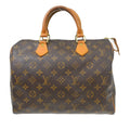 Louis Vuitton Speedy Handbag Monogram Canvas Brown Canvas Handbag ( )