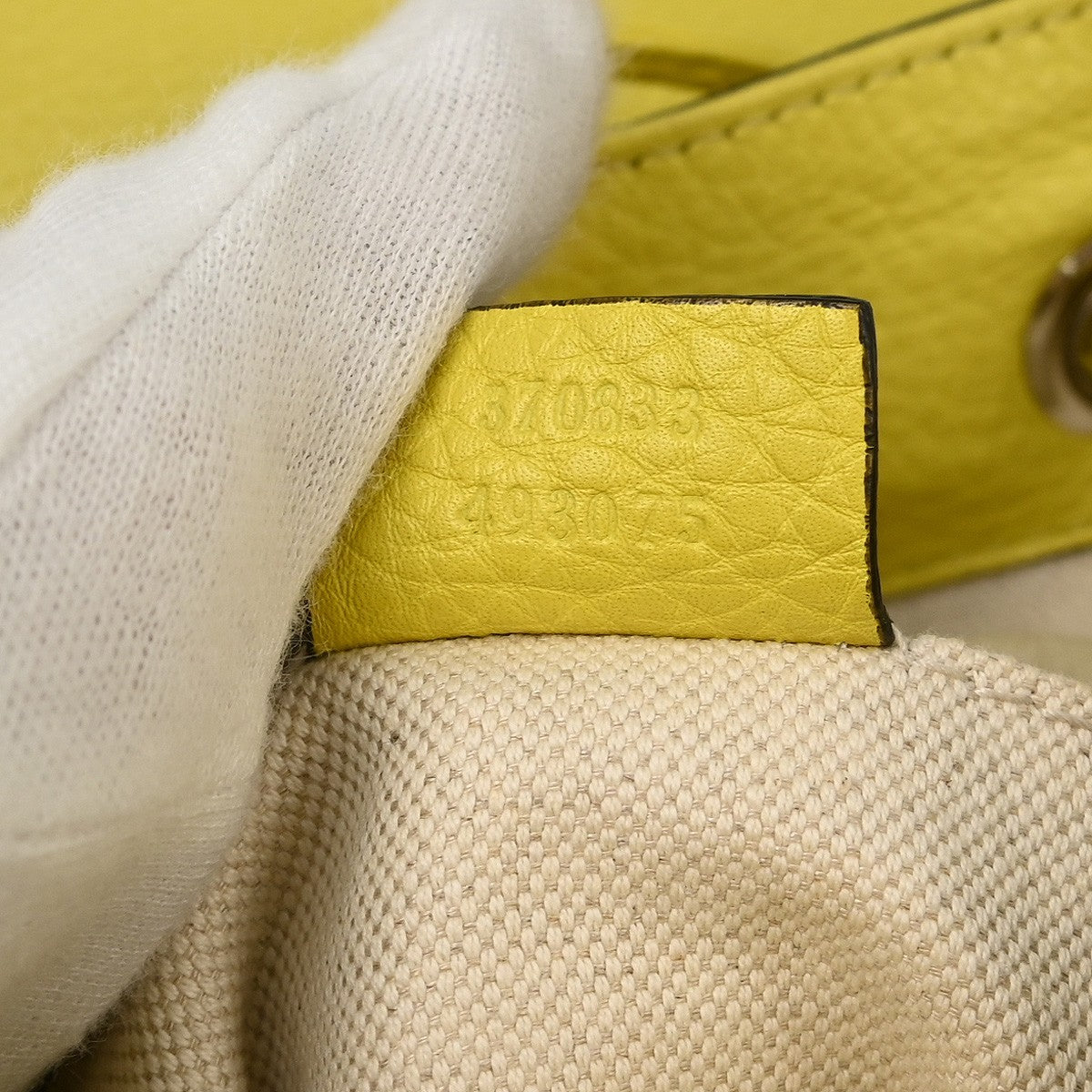Gucci Bamboo Tassel Backpack Leather Yellow Leather Backpack Bag (Authentic  )