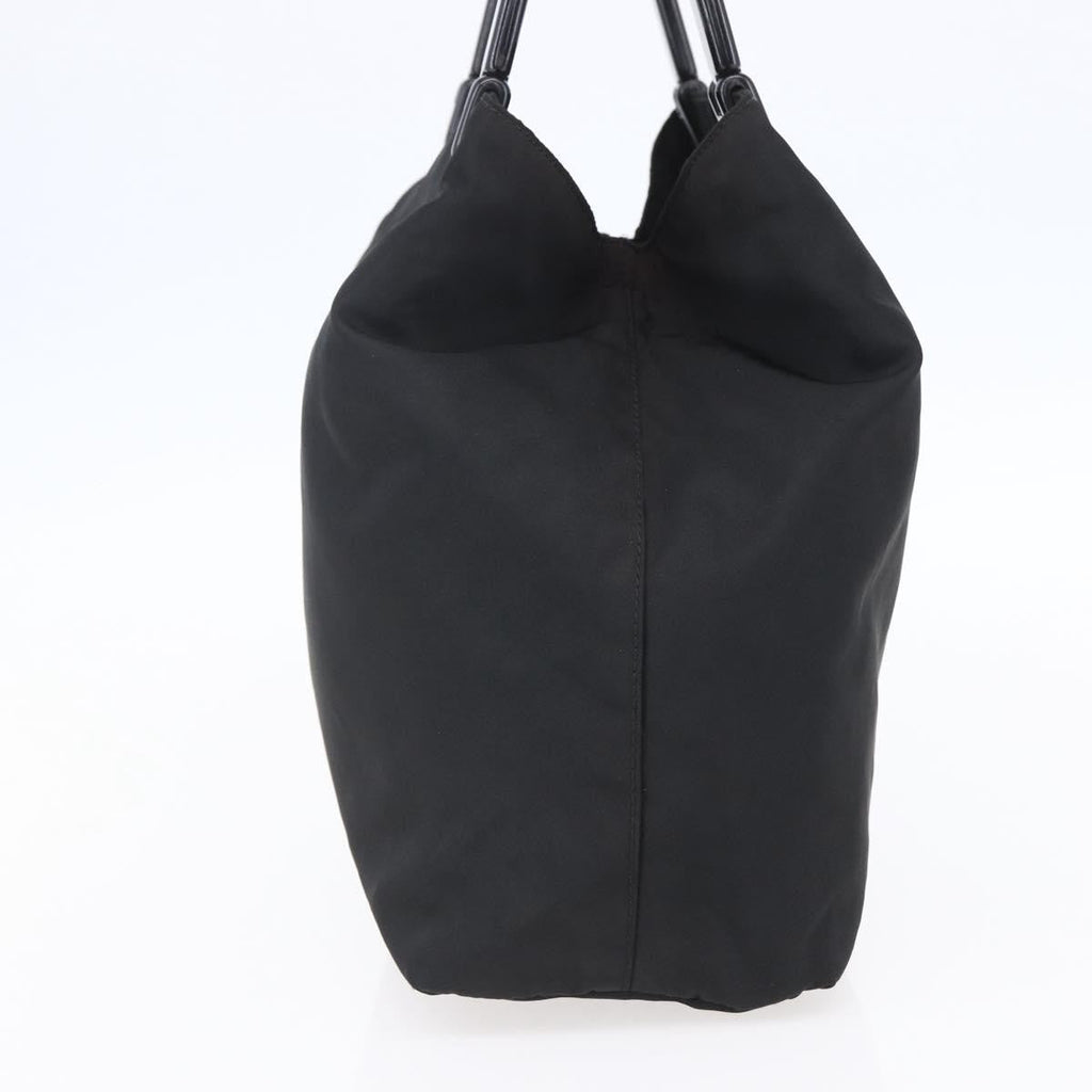 Prada Vintage Handbag Tessuto Black Nylon Handbag (Authentic  )