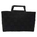 Salvatore Ferragamo Vintage Handbag Canvas Black Canvas Handbag (Authentic  )