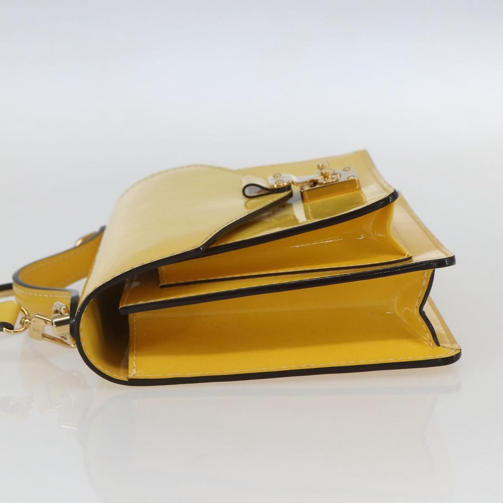 Louis Vuitton Monceau Handbag Vernis Yellow Patent_Leather Handbag (Authentic  )